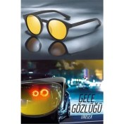 Resim Parlama Önleyici Gece Sürüş Görüş Gözlüğü Sis Far Işık Önleyici Anti-Fog Gözlük 