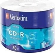 Resim CD-R 700MB 80 Dakika 52X Hızında 50'li Spindle 43787 Verbatim