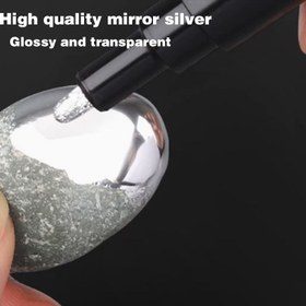 Resim 2'li Paket Ayna Etkili Krom Marker Kalemler, Altın & Gümüş Renkler, Orta Uç, Ergonomik Plastik, Kartlar, Posterler, Taşlar, Bardaklar, Seramik, Cam, Metalik El İşleri, DIY İmza için 