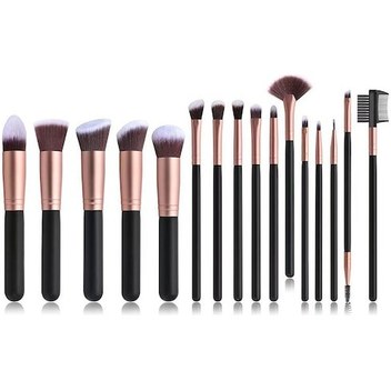 Ximistore9 16'lı Fiber Saçlı Makyaj Fırçası Seti - Göz Farı, Toz Ve Tam Makyaj İçin Taşınabilir Araçlar