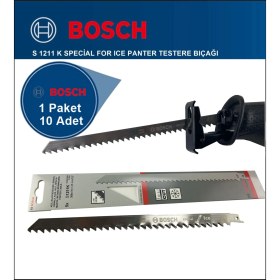 Resim Bosch - Tilki Kuyruğu Bıçağı S 1211 K - Buz ve Kemik Kesme 2608652900 10'lu Paket 