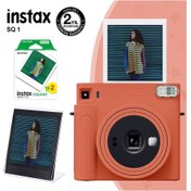 Resim Fujifilm Instax SQ1 Terracotta Fotoğraf Makinesi + 20'li Kare Film + Pleksi Çerçeve 