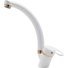 Resim Kustar Sema Altın Beyaz Mutfak Eviye Bataryası 