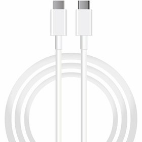 Resim ScHitec Type-C To Type-C Nothing Phone (1) Uyumlu 6A 100 W Süper Hızlı 3 M Beyaz Data Ve Şarj Kablosu 