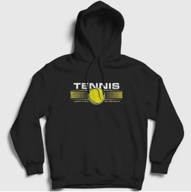 Resim Presmono Unisex Siyah Court Spor Tennis Tenis Kapüşonlu Sweatshirt 331827tt 