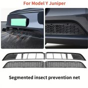 Resim 2025 Tesla Model Y Juniper için Ön Izgara Mesh Ekleri, ABS Tüm Hava Koşullarına Uygun Hava Girişi Bumper Gril Kapağı, 2025 Model Y Aksesuarları 