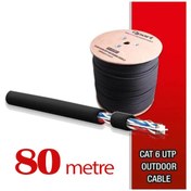 Resim Qport Yüksek Bakır Utp 23Awg 0.58 MM Dış Ortam Cat6 Outdoor Kablo 80 Metre 