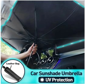 Resim Katlanabilir Araba Güneşlik Şemsiyesi - Ön Cam Isı Yalıtımı Tüm Araçlar Için Uygundur 