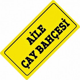 Resim Aile Çay Bahçesi Yazılı Sök-tak-pratik Vantuzlu Dekor Plaka 