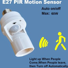 Resim 1 adet/2 adet Hareket Sensörlü PIR Işık Soketi - Yüksek Hassasiyet, 360° Algılama, Beyaz, PC Malzeme, E27 Vida Takma, Ayarlanabilir Gecikme ve Işık Kontrolü, Endüstriyel Elektrik Kullanımı İçin Uygun, Kolay Kurulum, Kablolama Gerektirmez, Çeşitli Ampullerle Uyumlu 