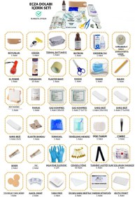 Resim Doğal Eczane ilk Yardım Çantası Yedek İçeriği 36 Parça Boyunluklu Full Set 