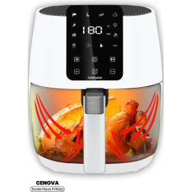Resim Goldmaster Cenova Dijital Dokunmatik 10 Ön Ayarlı Airfryer Yağsız Kızartma Sıcak Hava Fritöz 