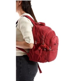 Resim Baginn Kadın Sırt Çantası Çok Cepli 30 25 Cm Hafif Klinkır Kumaş Spor Seyahat Çantası Su İtici Kumaş Bordo 