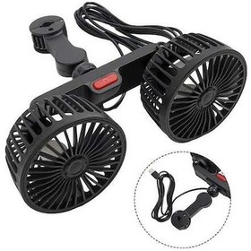 Resim Createtech Yüksek Vites Usb Üçüncü Şarjı Kaliteli Fanı Döndürülebilir Araba 360 Ga 