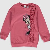 Resim LC Waikiki Minnie Mouse Kız Bebek Orta Pembe Gvc Sweatshirt 