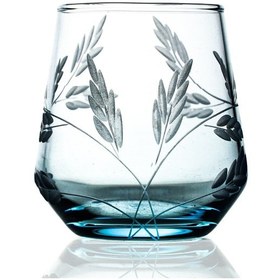 Resim Decocia Kazaan 6 Adet Mavi Kahve Yanı Su Bardağı Sürgün Desenli 