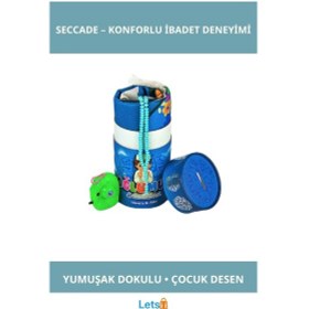 Resim Yumuşak Dokulu Eğlenceli Oğluma Seccade Kumbara Hediyeli TEK EBAT 