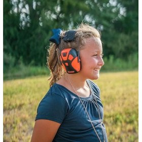 Resim Caldwell Youth E-Max® Pro Series Electronic Earmuff Hot Coral Atış Kulaklığı Turuncu 