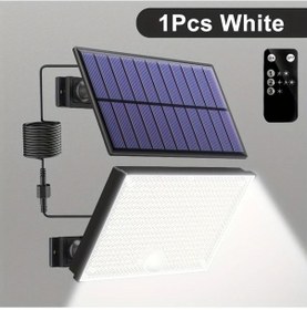 Resim Wangxi 1 Bilgisayar 400 Led Güneş Enerjili Hareket Sensörlü Dış Mekan Güvenlik Lambası Uzaktan Kumandalı Veranda Bahçe Depo Duvar Aydınlatma 