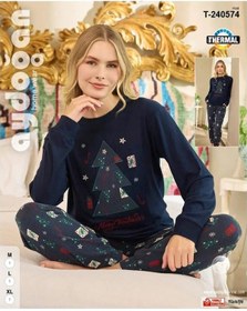 Resim Aydoğan Kadın Bisiklet Yaka Termal Pijama Takımı 240574l- 1 Adet Lacivert 