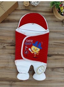 Resim Bebek Kundak Battaniyesi Ayaklı Dış Bebek Kundağı Hastane Çıkışı Kundak Battaniye Unisex Mavi 
