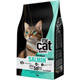 Resim Mr. Cat Happy Kısırlaştırılmış Somonlu Kedi Maması 15 KG 