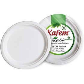 Resim Kafem Ekolojik Karton Tabak 22 cm 25 li X 5 Paket 