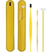 Resim Mufunye Kulak Temizleme Aleti Seti, Saklama Çantasıyla Birlikte, Sarı 3 Parçalı Set 
