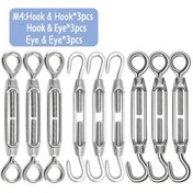 Resim Willowhaven 9 Parça M4 Halı Sıkılaştırıcı Seti Kanca Göz 304 Paslanmaz Çelik Gergi Diğer 