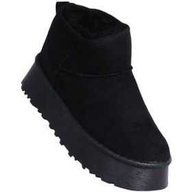 Resim Skuaıter Tinsa Siyah Kadın İçi Kürklü Düz Bot Siyah 