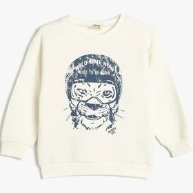 Resim Koton Erkek Çocuk Sweatshirt Ekru 5wkb10070tk 25ky59000154 Y5915 Ekru 