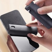 Resim 2'si 1 Arada Ekran Temizleme Sprey Şişesi Silme Aleti, Taşınabilir Çok Fonksiyonlu Ekran Püskürtme Kiti 