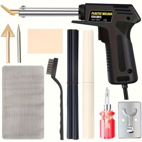 Resim BESPER 100W Plastik Kaynak Kiti - Hızlı Isınma Taşınabilir Araba Tamponu Tamir Aracı Seti, Lehimleme Demiri, 220V-240V, Avrupa Standart Fişi, Pil Gerektirmez, 1 Yıl Garanti, Araba Tamir Aracı | Ergonomik Kolu | Dayanıklı Yapı, Plastik Kaynak Kiti 