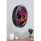 Resim Bahat Salon Ofis Duvar Saati Gri Metal Çerçeve 36 cm 