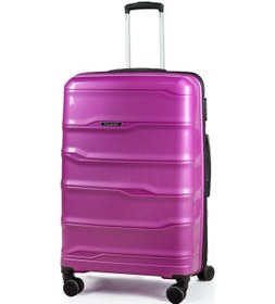 Resim Polo&sky Azra Model Mor Pp Kırılmaz 4'lü Kabin Boy + Orta Boy + Büyük Boy Makyaj Valiz Seti Mor 