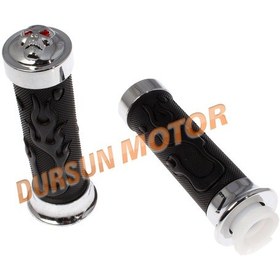 Resim Motosiklet Elciği Alevli Model Siyah Oem 