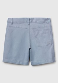 Resim Benetton Erkek Bebek Keten Şort Mavi 