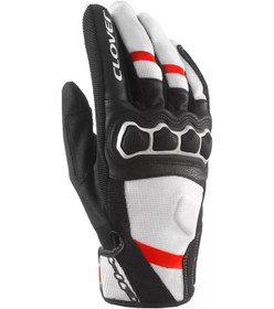 Resim Clover Airtouch-2 Kadın Korumalı Motosiklet Eldiveni Beyaz Kırmızı 