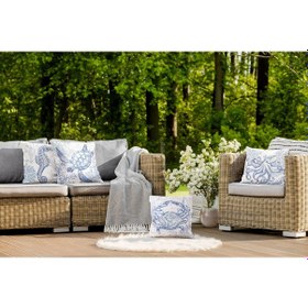 Resim Deniz Kabukları Temalı Marin Dekoratif Yastık Kılıfı 4'lü Set Karışık/Çok Renkli 