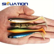 Resim SIIUATION Yumuşak Yem - 7cm/10cm T-Kuyruk, PVC Biyomimetik Yüzme Yemi Levrek & Kedi Balığı için, Tatlısu & Tuzlu Su Balıkçılığı, Ördek Kuyruğu, Tatlısu & Tuzlu Su 