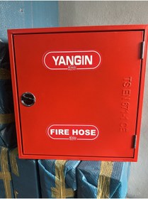 Resim METROPOL yangın dolabı 30 metre 1” kauçuk Hortumlu 1” küresel vanalı yangın dolap seti 