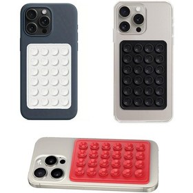 Resim Büro Ev Ofis Arabası İçin 3parça Telefon Arkası Silikon Vantuz Güçlü Tutucu 