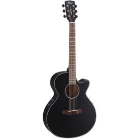Resim Cort SFX-MEBKS Elektro Akustik Gitar - Siyah Satin (Orta Seviye) | Ergonomik İnce Gövde, Cutaway Tasarımı, Cort CE304T EQ ve Modern Mat Siyah Kaplama 