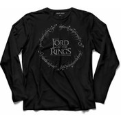 Resim Kendim Seçtim Lotr Lord Of The Rings Yüzüklerin Efendisi Logo Uzun Kollu Tişört Baskılı Çocuk T-Shirt 