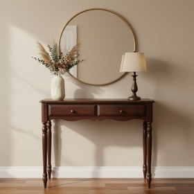 Resim Alora Ahşap Dresuar, Çekmeceli Makyaj Masası 