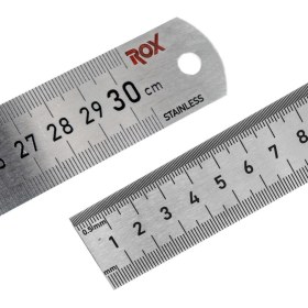 Resim Çift Taraflı Çelik Cetvel 300 Mm, Hassas Ölçüm Araçları 