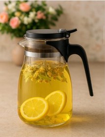 Resim 900 Ml Süzgeçli Cam Sürahi Çok Renkli 