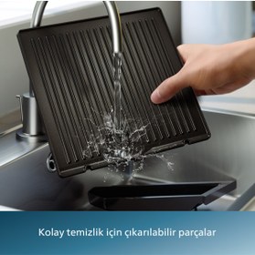 Resim Philips 5000 Serisi, 2200W, Izgara ve Tost Makinesi, Izgara için Tam Açılır, HD6301/90 