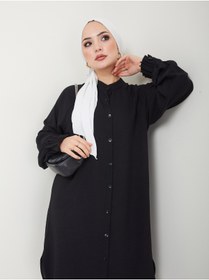 Resim VOLT CLOTHİNG Kadın Ayrobin Nervürlü Maxi Boy Tunik 