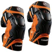 Resim Dinosaurs 2x Motosiklet Diz Pedleri K01-3 Motokros Yarışı Yansıtıcı Turuncu Yeşil 